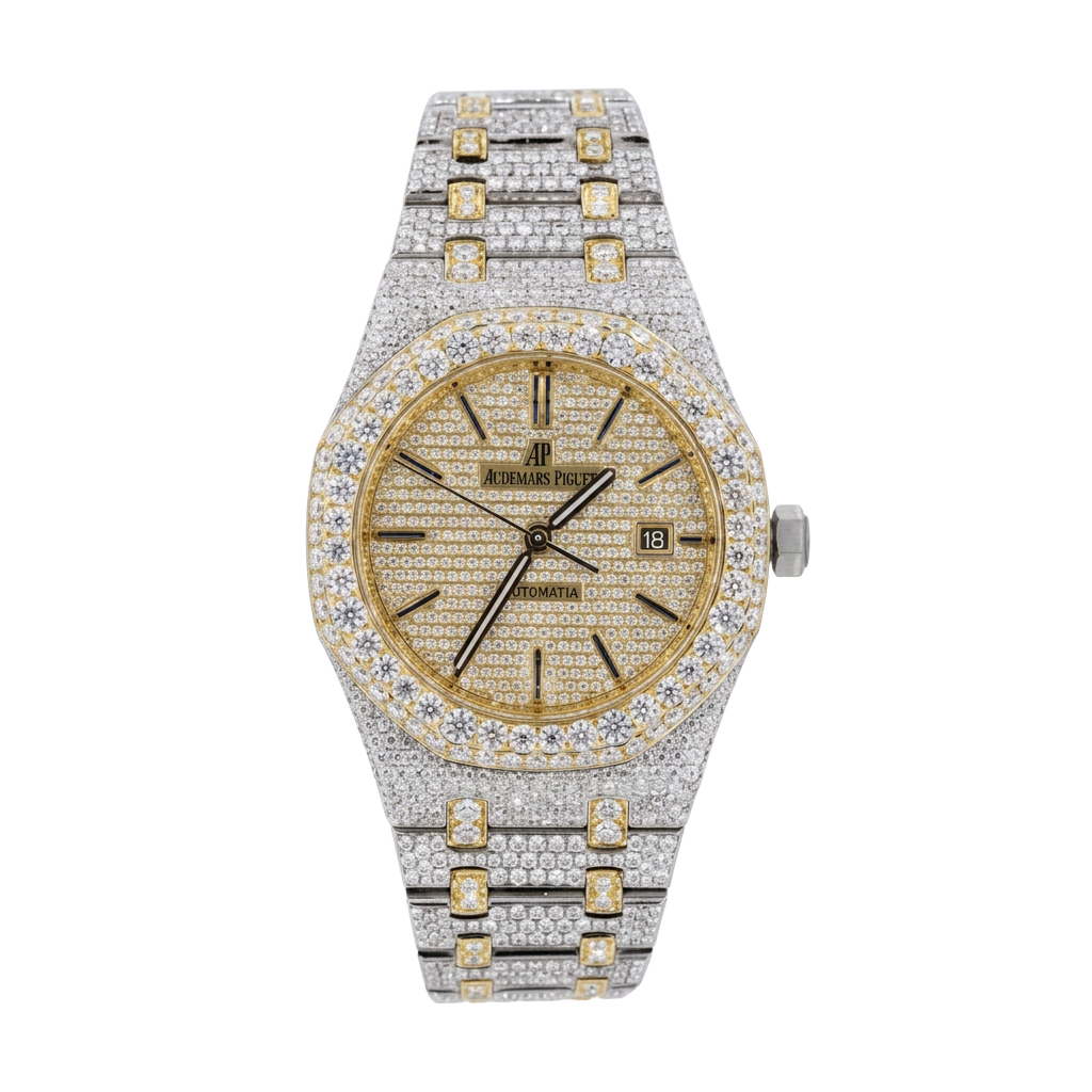 Iced Out AP — Two-Tone Gold